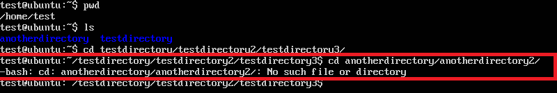 Change to Directories Within Home Directory Error